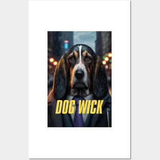 Dog Wick #1 with text Posters and Art